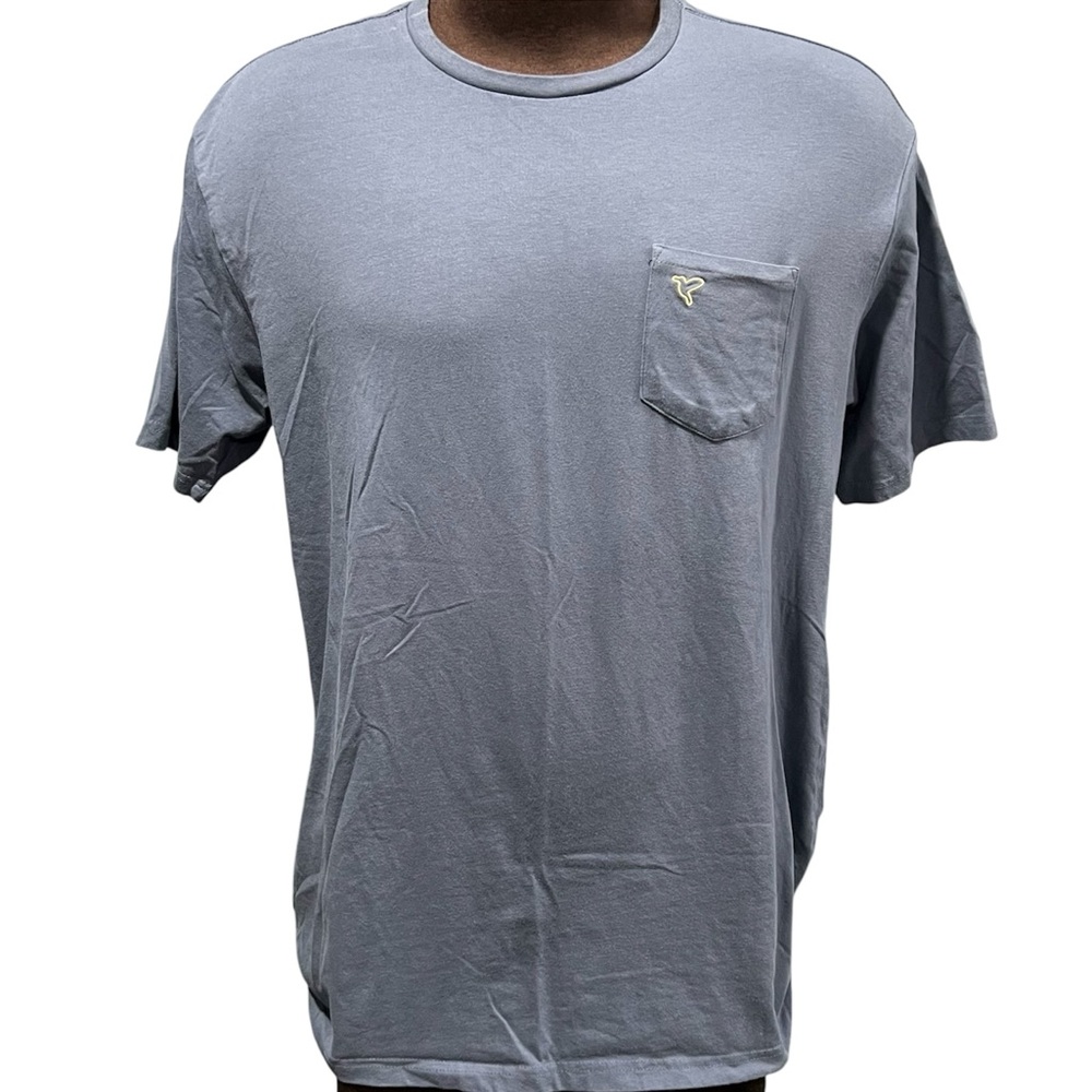 Birddogs Pocket T Shirt Men XL Blue Crew Neck Short Sleeves Logo Stretch - Picture 2 of 6